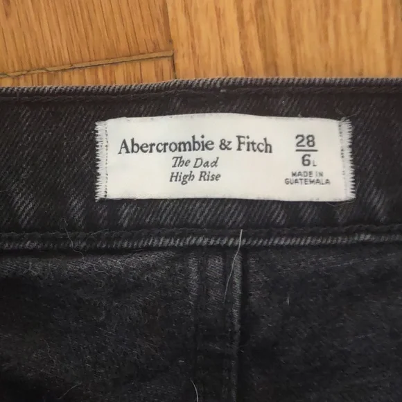 Abercrombie & Fitch Black Straight Leg Jeans Size 28/6L - Picture 5 of 11